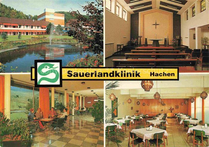 Hachen Sauerland Arnsberg Sauerlandklinik Halle Speisesaal Kapelle