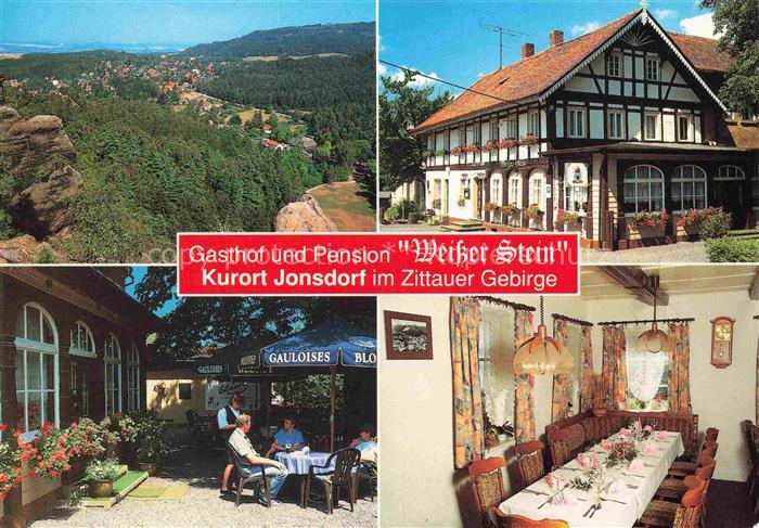 Jonsdorf Saechsische Schweiz Gasthof Pension Weisser Stein Panorama Zittauer Geb