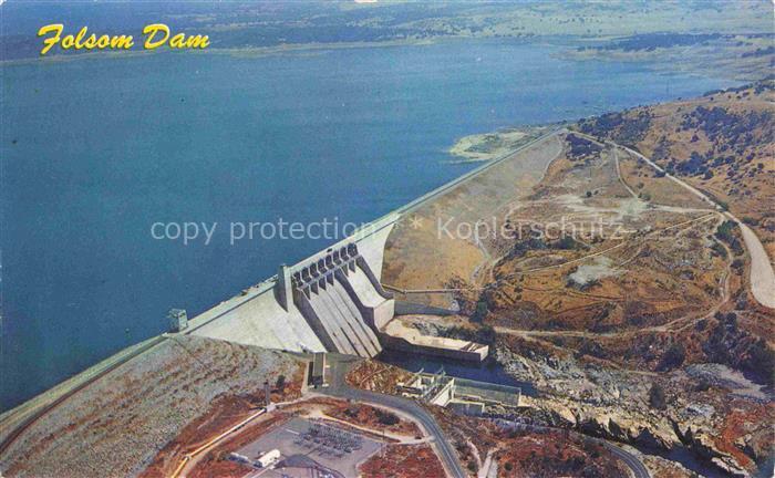 Sacramento California USA Folsom Dam aerial view