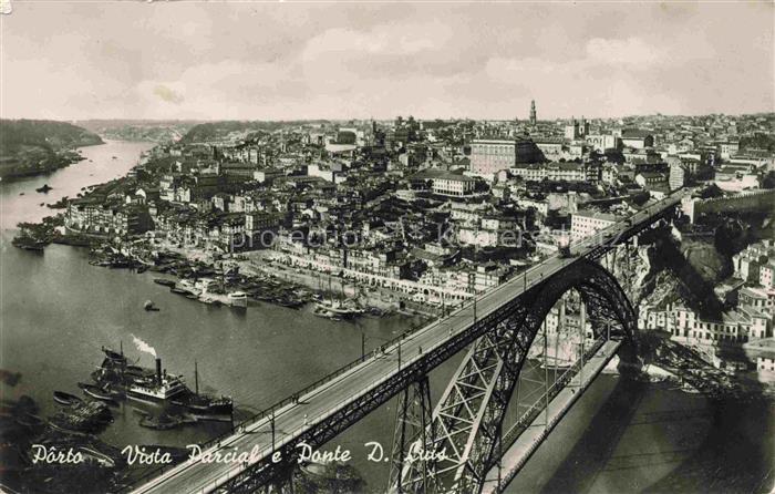 PORTO  Portugal Vista parcial e Ponte D. Luis vista aérea