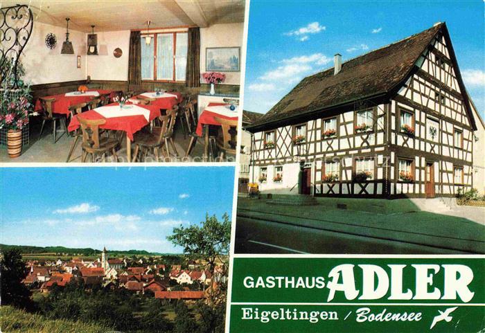 Eigeltingen BW Gasthaus Adler Gastraum Fachwerkhaus Panorama