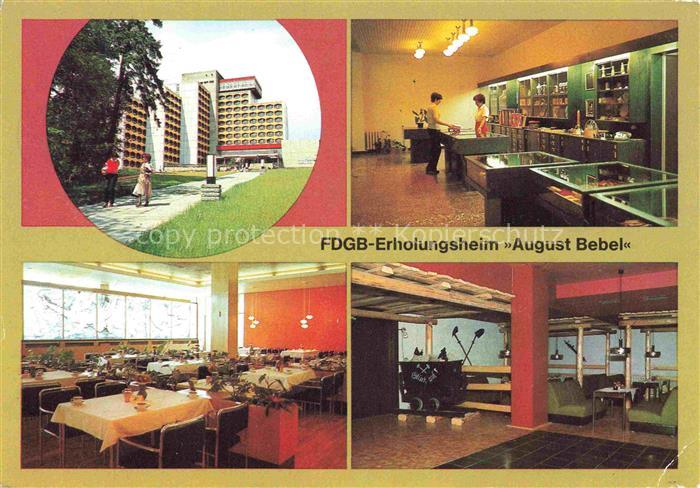 Friedrichroda Thueringen FDGB-Erholungsheim August Bebel Souvenir Basar Restaura