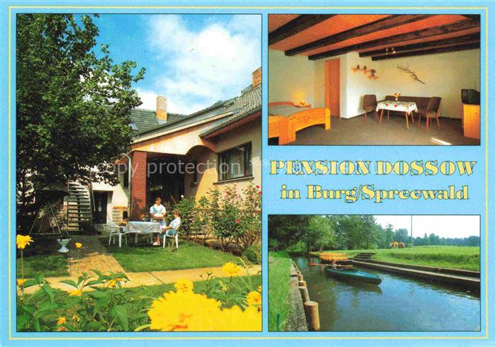 Burg Spreewald Brandenburg Pension Dossow Gastraum Wasserstrasse