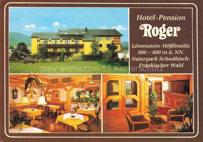 Hoesslinsuelz Hotel Pension Roger Restaurant Rezeption Naturpark Schwaebisch-Fra