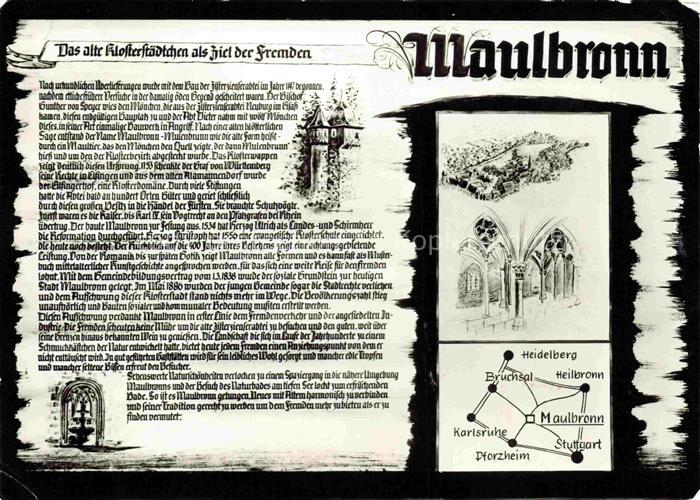 Maulbronn Das alte Klosterstaedtchen als Ziel der Fremden