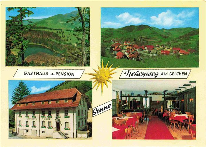 Neuenweg Gasthaus Pension Sonne Gastraum Landschaftspanorama