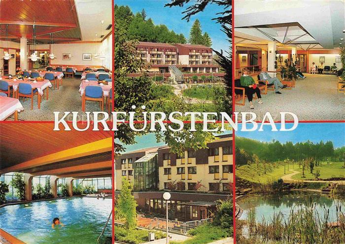 Karlsbad Karlsruhe Klinik Kurfuerstenbad Restaurant Hallenbad Parkanlagen