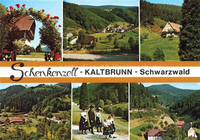 Kaltbrunn Schenkenzell Teilansichten Panorama Schwarzwald Trachten