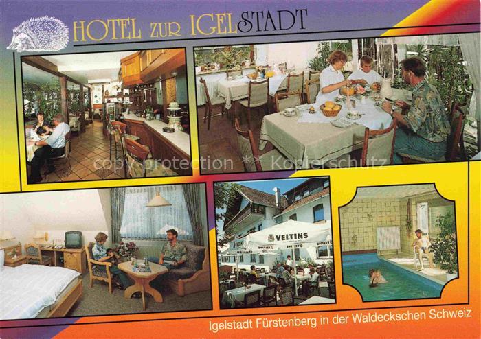 Fuerstenberg Waldeck Hotel zur Igelstadt Restaurant Terrasse Hallenbad