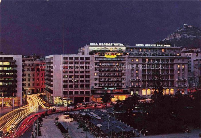 ATHEN Athenes Greece Syntagma Platz bei Nacht