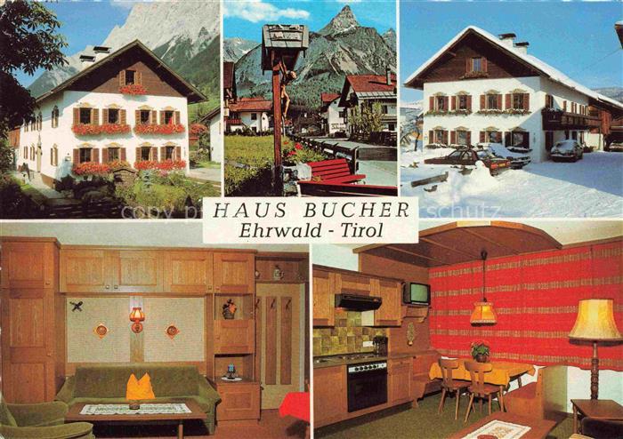 Ehrwald Tirol AT Ferienwohnungen Haus Bucher Ortsmotiv Alpenblick