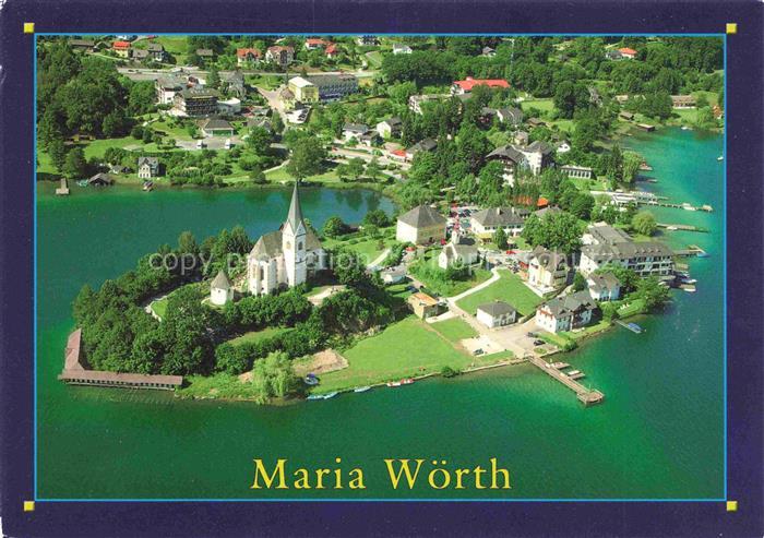 Maria Woerth Woerthersee Kaernten AT Fliegeraufnahme