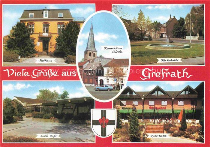 Grefrath Neuss Rathaus Laurentiuskirche Hochstrasse Park-Café Sporthotel