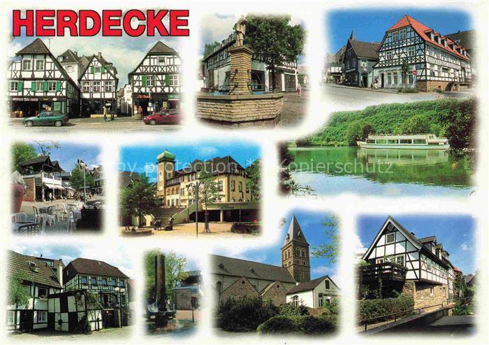 Herdecke Ruhr Teilansichten Altstadt Fachwerkhaeuser