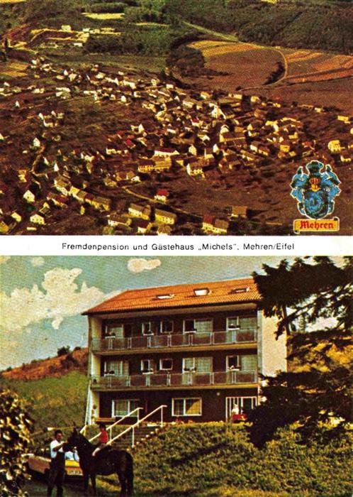 Mehren Eifel Daun Rheinland-Pfalz Luftaufnahme Pension Gaestehaus Michels