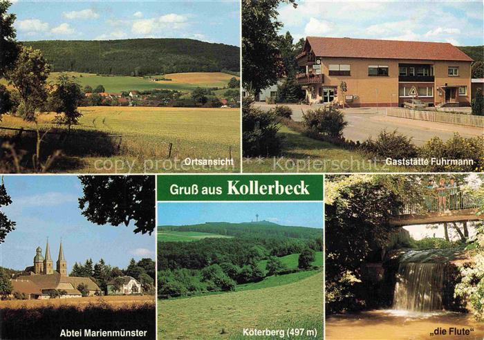 Kollerbeck Panorama Gaststaette Abtei Marienmuenster Koeterberg die Flute Wasser