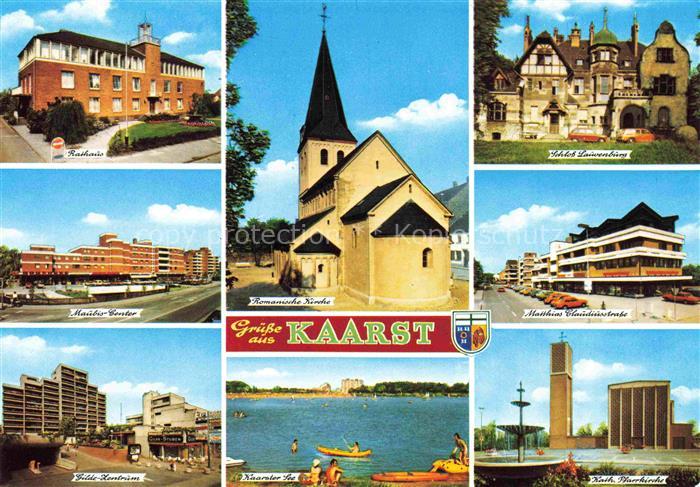 Kaarst NRW Rathaus Schloss Maubis-Center Kirche Strassenpartie Gilde-Zentrum Naa