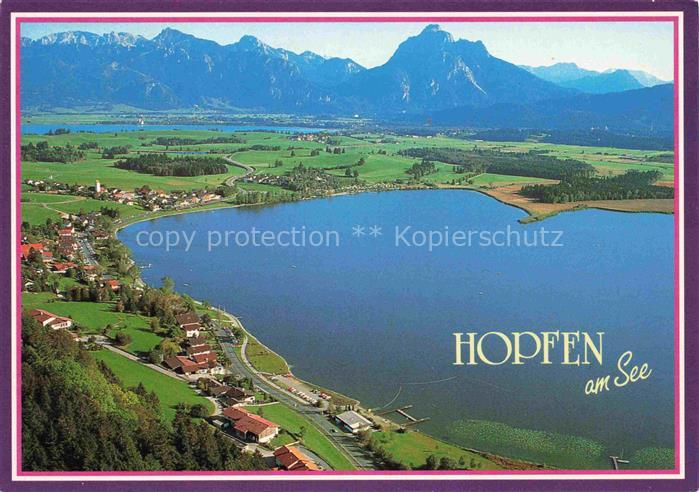 Hopfen See Fuessen Bayern Fliegeraufnahme