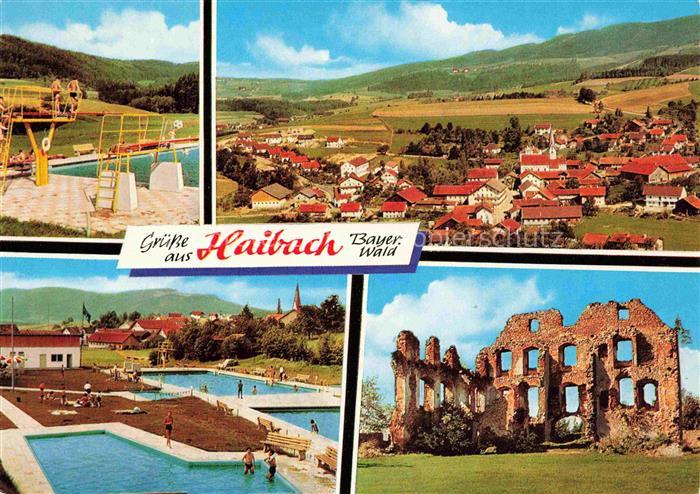 Haibach Bayrischer Wald Schoenberg Bayern Panorama Ruine Freibad