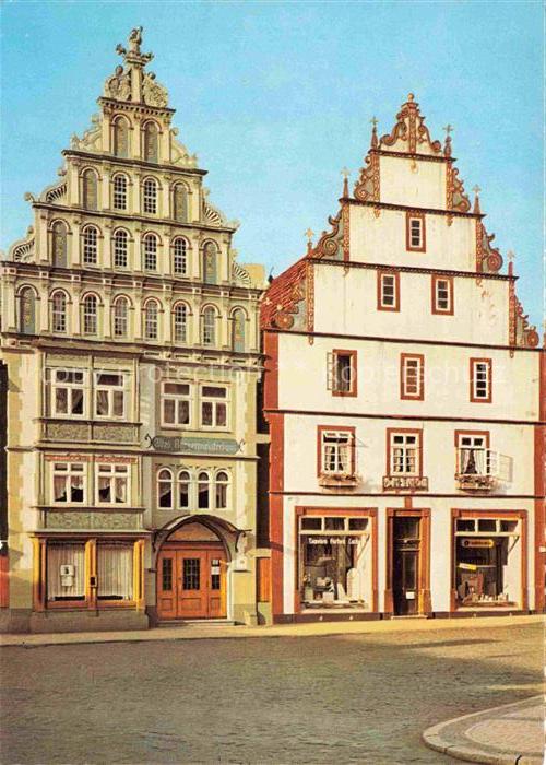 BAD SALZUFLEN Alte Haeuser am Markt Giebelhaeuser