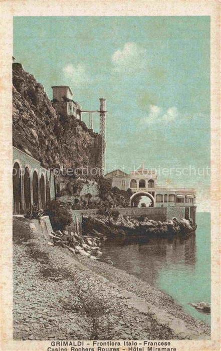 Grimaldi  di Ventimiglia Liguria IT Frontière Italo Francese Casino