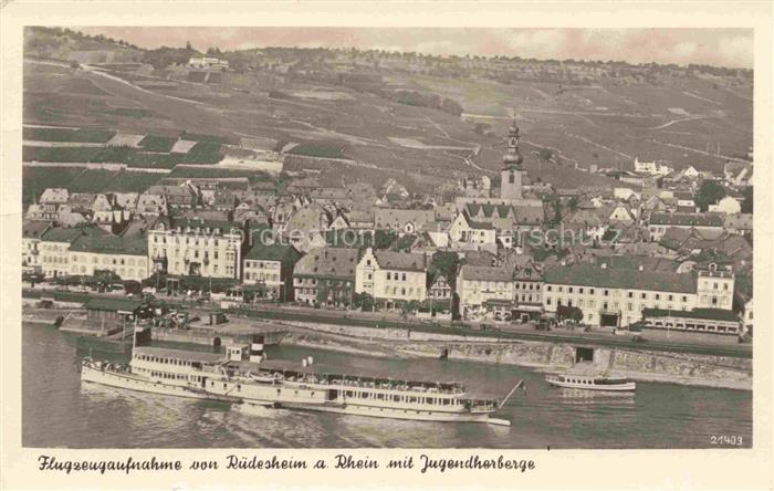 Schiffe Ships Navires Ruedesheim Rhein Jugendherberge