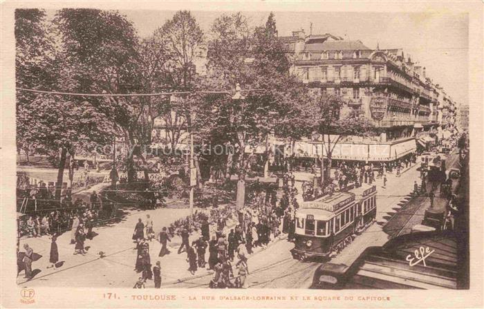 Strassenbahn Tramway-- Toulouse rue D'alsace-lorraine