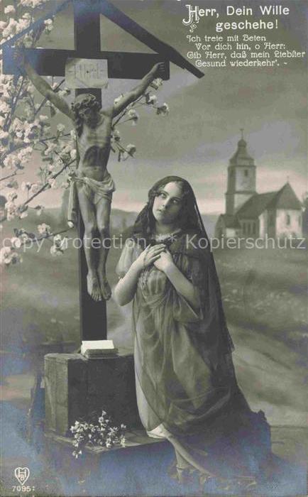 Foto HB Nr. 7095 Gebet Kreuz Jesus