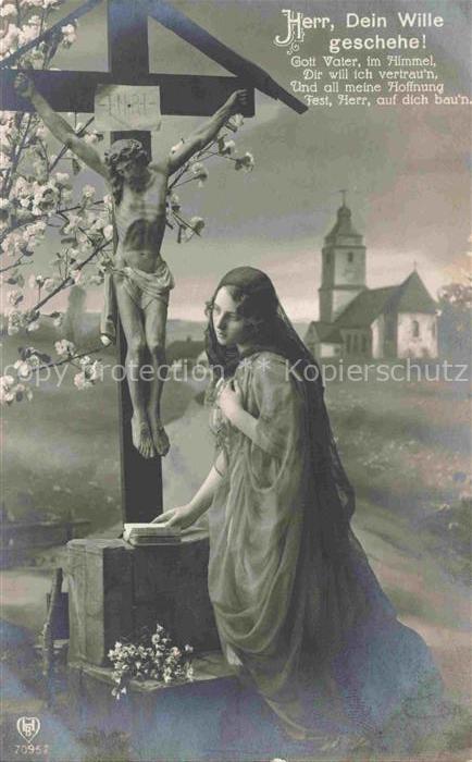 Foto HB Nr. 7095 Gebet kreuz Jesus