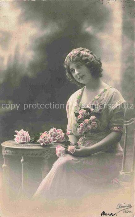 Foto Fauvette Nr. 1575 Frau Rosen France