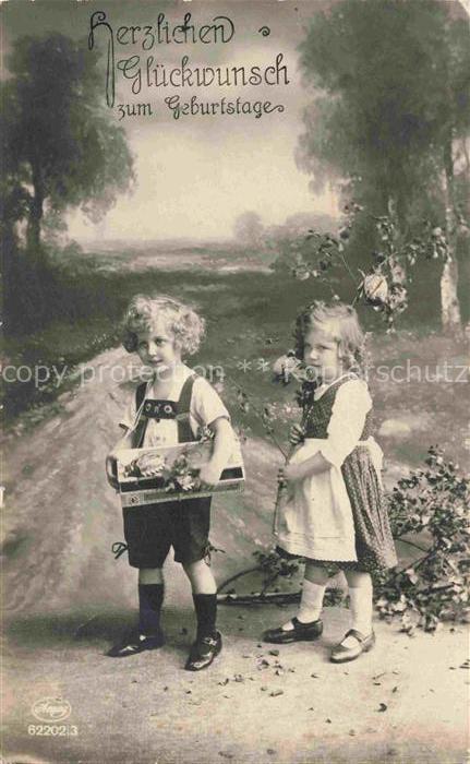Foto Amag Nr. 62202/3 Glückwunsch Geburtstag Kinder
