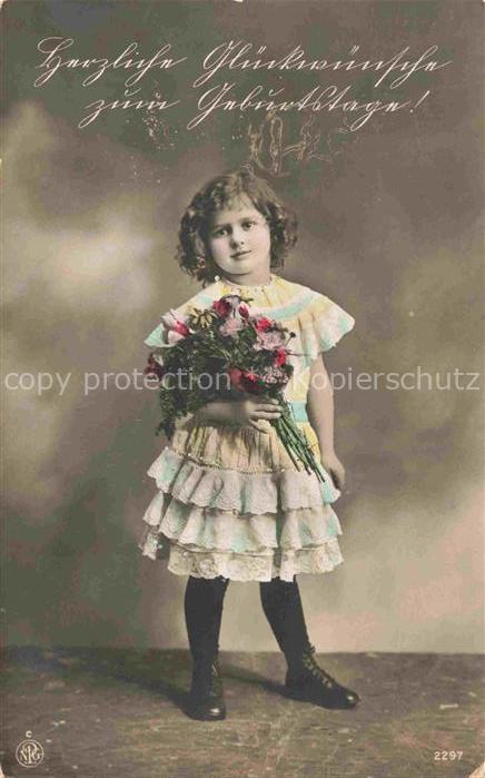 Foto NPG Nr. 2297 Glückwunsch Geburtstag Mädchen