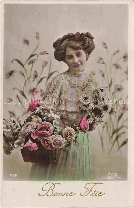 Foto EPR Nr. 291 Bonne Fete Frau Rosen