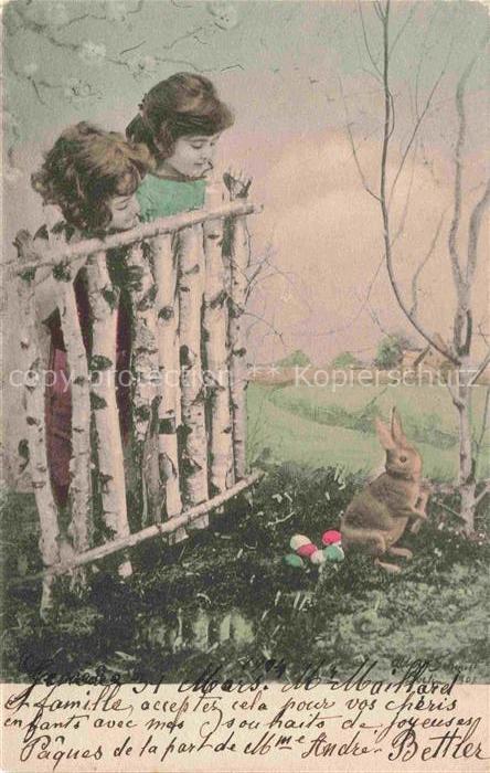 Ostern Easter Paques Pasqua-- Kinder Hase Kaninchen
