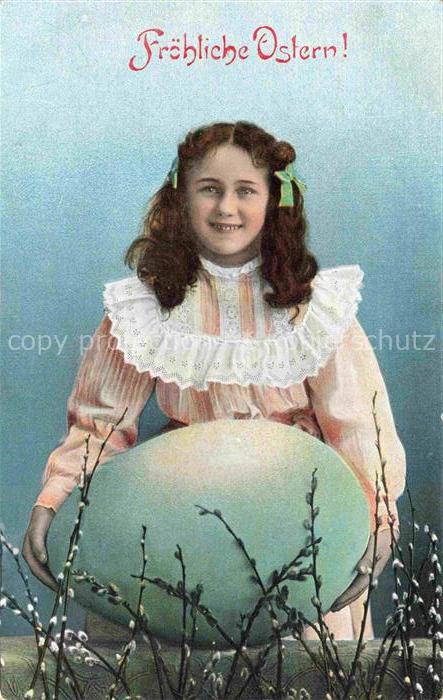 Ostern Easter Paques Pasqua-- Maedchen Ei