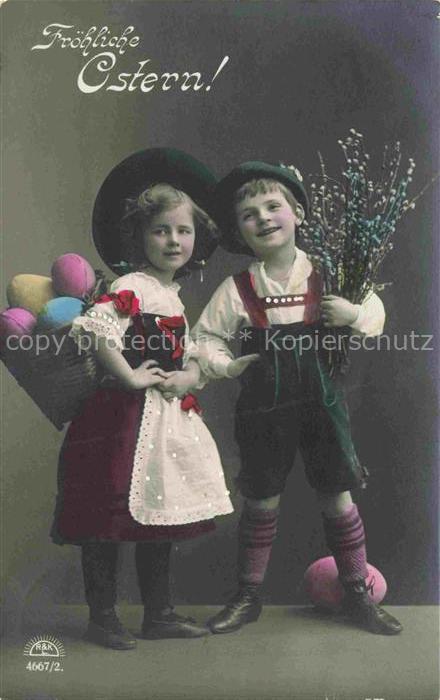 Foto RKL Nr. 4667/2 Kinder Eier Bunt