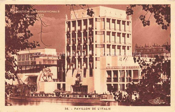 Exposition Internationale Paris 1937 Pavillo L'italie France