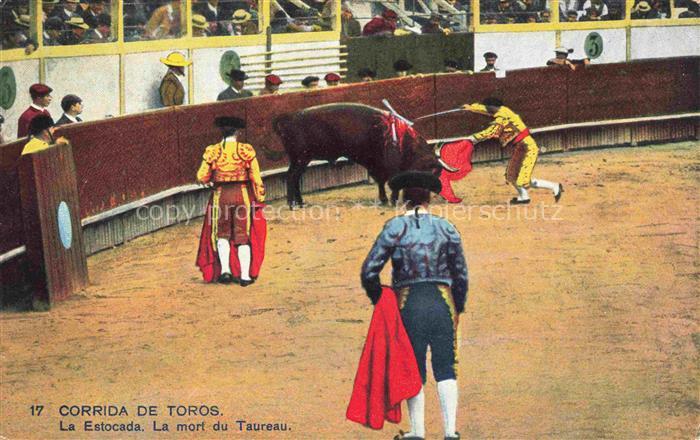 Corrida de Toros Stierkampf Bullfight-- Mort Taureau