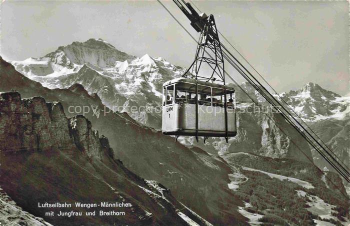 Seilbahn Cable-Car Telepherique Wengen Maennlichen Jungfrau Breithorn