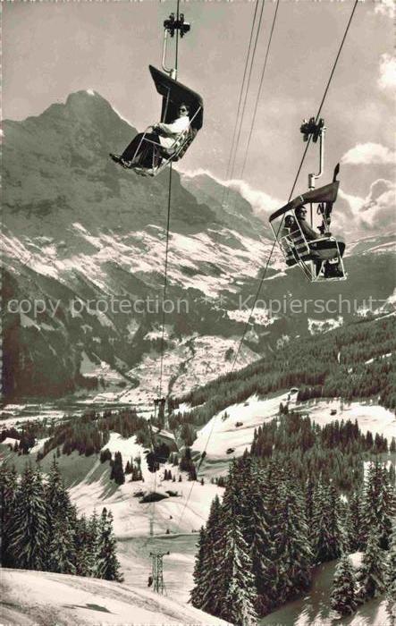 Sessellift Chairlift Telesiege Grindelwald First Bahn Eiger