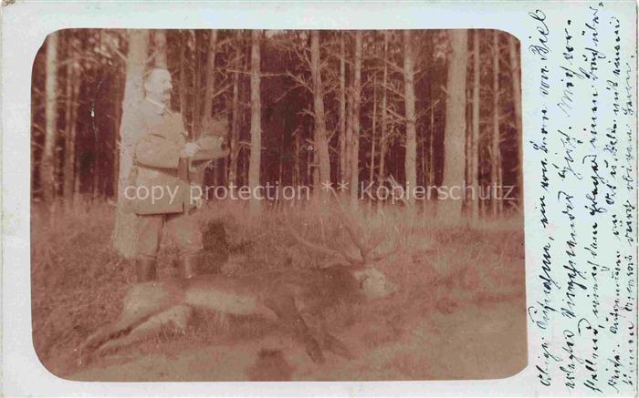 Jagd Chasse Hunting Elch Pommern