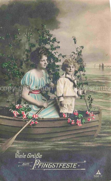 Foto PHB Nr. 558-1 Pfingsten Boot Kind