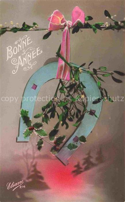 Foto Eliane Nr. 214 Hufeisen Neujahr Nouvelle annee