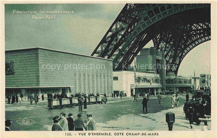Exposition Internationale Paris 1937 Ensemble Cote Champ de Mars France