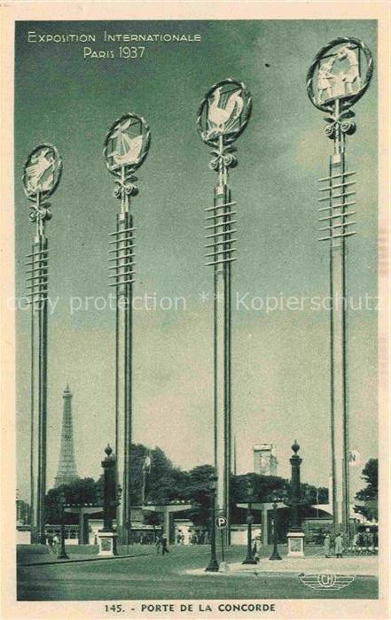 Exposition Internationale Paris 1937 Porte de la Concorde Paul Bigot France