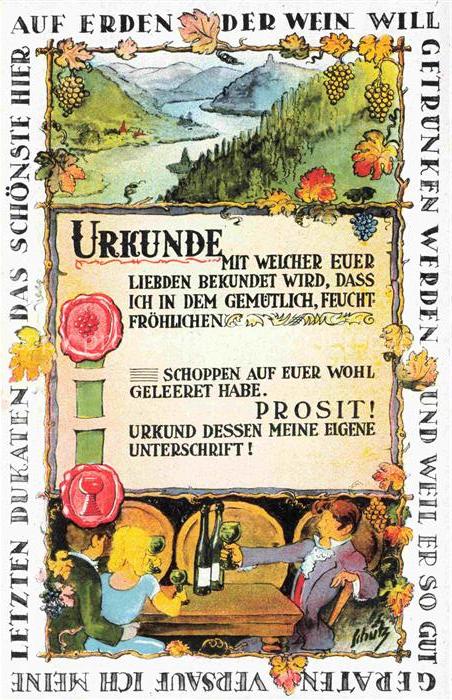 Bier Beer Biere Urkunde