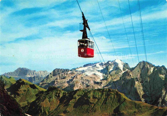 Seilbahn Cable-Car Telepherique Dolomiti Pordojoch Marmolada