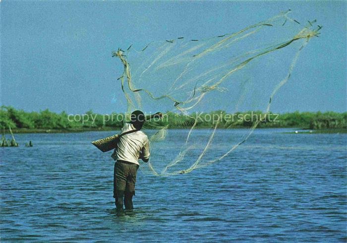 Fischerei Fishing Peche-- Netzauswurf