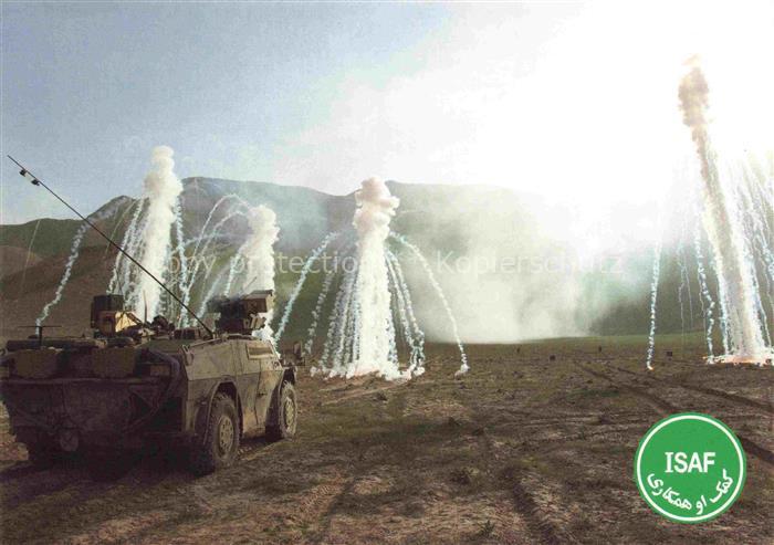 Militaria Deutschland Isaf Fennek ausgeloest Nebelwurfanlange