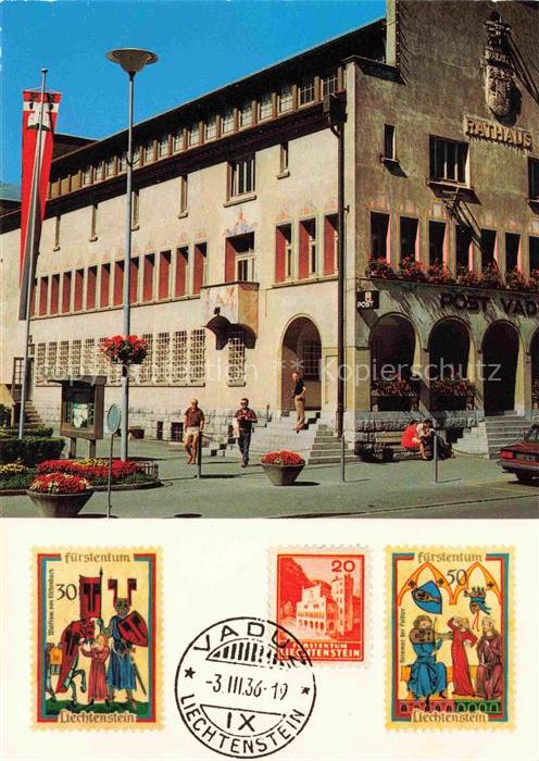 Vaduz Liechtenstein FL Rathaus Postamt